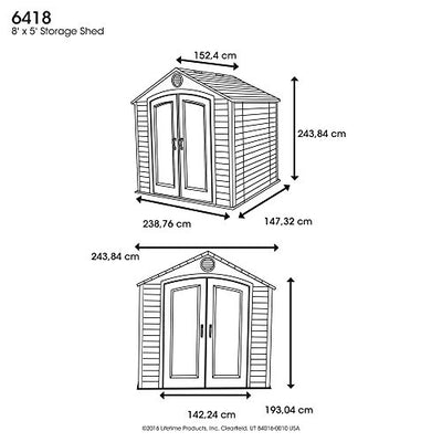 Lifetime 6418 Outdoor Storage Shed, 8 by 5 Feet