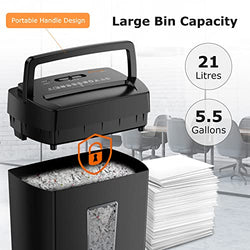 Bonsaii 12-Sheet Cross Cut Paper Shredder, 5.5 Gal Home Office Heavy Duty Shredder for Paper, Credit Card, Mails, Staples, with Transparent Window, High Security Level P-4 (C275-A)