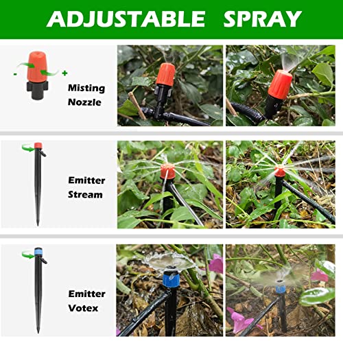 240FT Drip Irrigation System Kit, Automatic Garden Watering Misting Sy ...