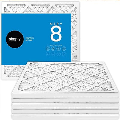 Simply by MervFilters 16x20x1 Air Filter, MERV 8, MPR 600, AC Furnace Air Filter, 6-Pack