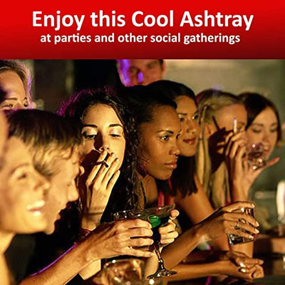 Ash Tray For Cigarettes & Cigar [4 Pack] Round Plastic Melamine Tabletop Ashtrays, Assorted Colors - For Indoor/Outdoor, Patio, Restaurant Style By Escest