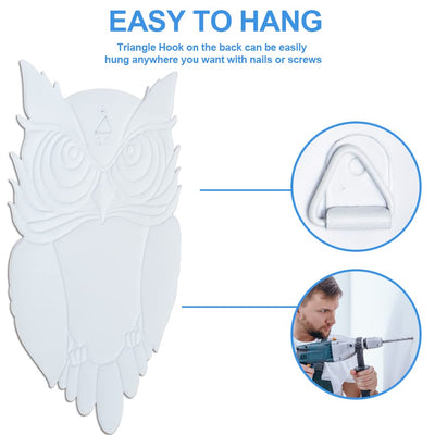 Metal Owl Wall Decor, 14 Inches 3D Outdoor Wall Art Patio Fence Decorations, Colorful Metal Yard Art Hanging Garden Owl Decor for Outside, House, Porch, Balcony, Living Room