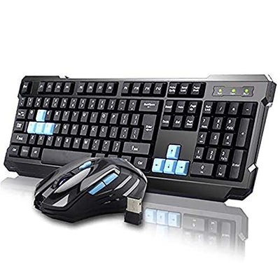 UniFire V60 Waterproof 2.4G Wireless Gaming Keyboard with Mouse DPI Control For DESKTOP PC Laptop Wireless Keyboard Mouse Combos (black)