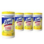 Lysol Disinfectant Wipes, Multi-Surface Antibacterial Cleaning Wipes, For Disinfecting and Cleaning, Lemon and Lime Blossom, 80 Count (Pack of 4)