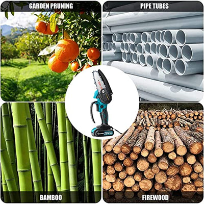 Saker Mini Chainsaw,Portable Electric Mini Chainsaw Cordless,Small Handheld Chain Saw Pruning Shears Chainsaw for Tree Branches, Courtyard and Garden(SAKER MINI CHAINSAW + 1 BATTERY)