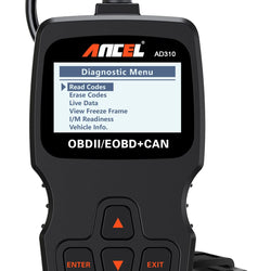ANCEL AD310 Classic Enhanced Universal OBD II Scanner Car Engine Fault Code Reader CAN Diagnostic Scan Tool-Black