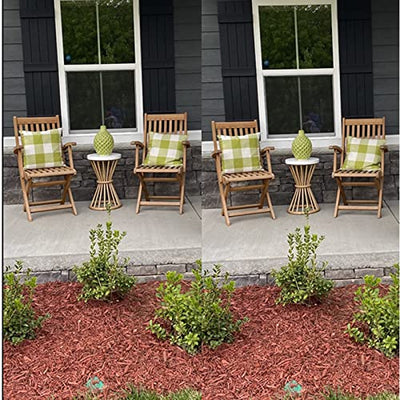 Outdoor Green Throw Pillow Covers 18x18 Set of 2 Buffalo Plaids Check Spring Front Porch Decorative Gingham Cushion Cases Home Decor Farmhouse Rustic for Patio Furniture Couch Bed Sofa,Sage Grass