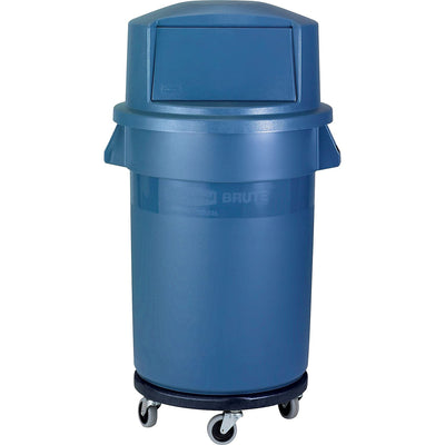 Rubbermaid Commercial Products Brute Trash Can Dolly with Wheels, Black, Transports 20, 32, 44 and 55G Brute Containers