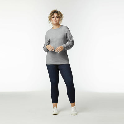 Gildan Men's Ultra Cotton Long Sleeve T-Shirt, Style G2400, Multipack, Black (2-Pack), Large