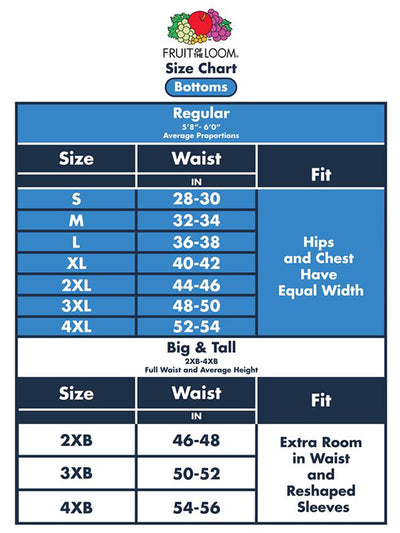 Fruit of the Loom mens Eversoft Fleece & Joggers (Regular Big Man) Sweatpants, Elastic Bottom - Black, Large US