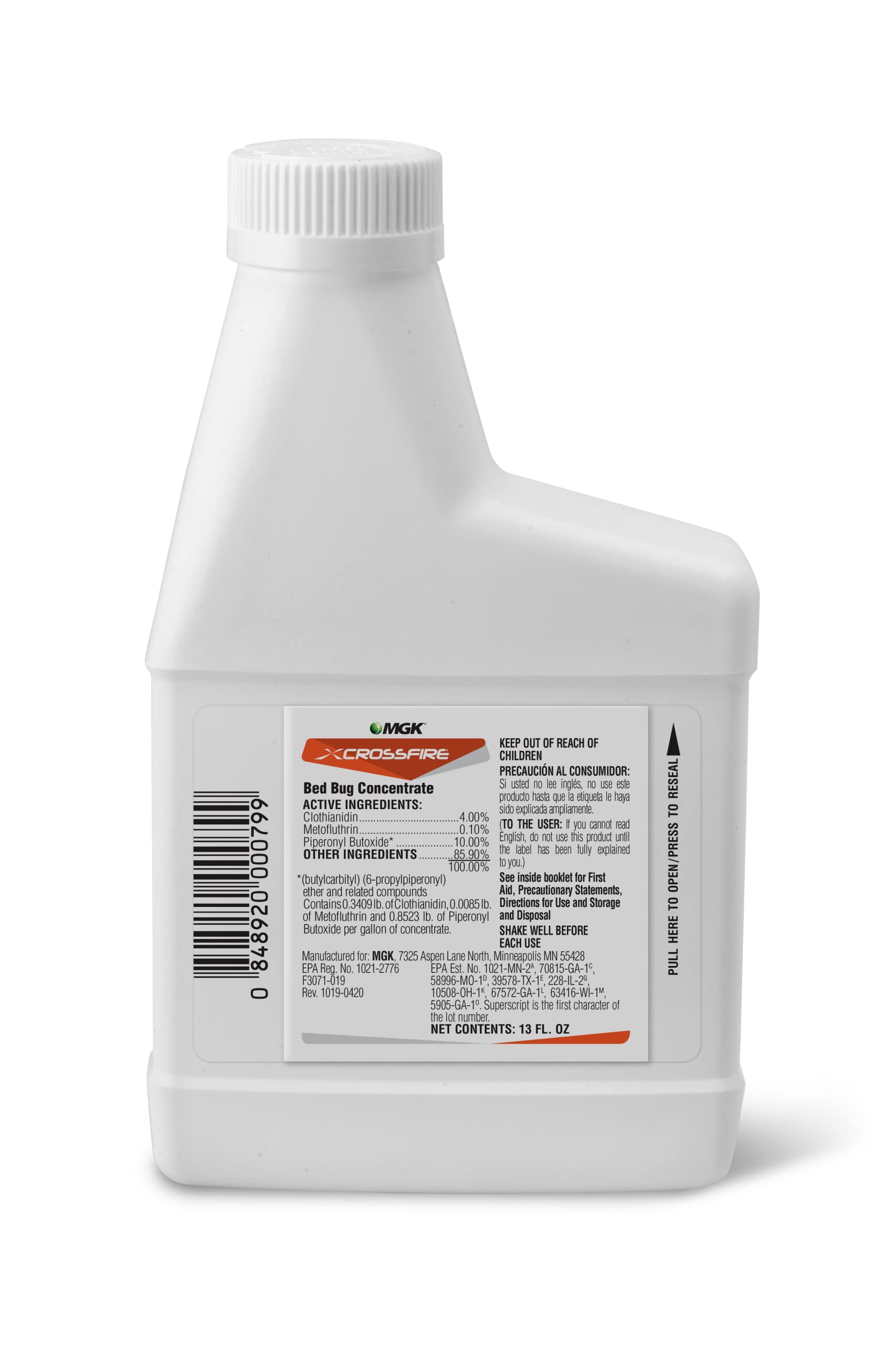 MGK 1852 Crossfire Concentrate 13oz Insecticide, for Bed Bugs, 13 oz ...