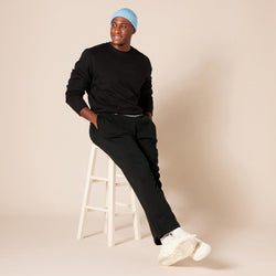 Amazon Essentials Men's Fleece Sweatpant (Available in Big & Tall), Black, Large