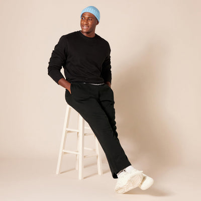 Amazon Essentials Men's Fleece Sweatpant (Available in Big & Tall), Black, Large