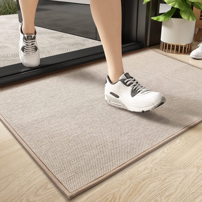 Color&Geometry Door Mat 17"x29", Indoor/Outdoor Mat, Front Door Mat Indoor Rugs for Entryway Non Slip washable Absorbent Low-Profile Inside Door Mat Entry Mat Entry Rug Door Mat Indoor Entrance, Khaki