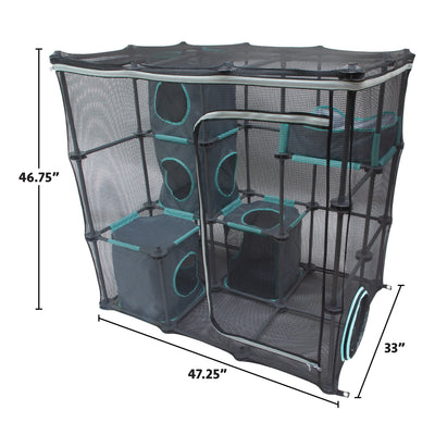 Kitty City Outdoor Catio Mega Kit for Cats, Replacement Parts, and 10' Tunnels